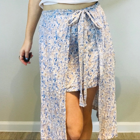 Free People hi low floral midi wrap skirt - Picture 3 of 8
